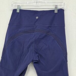 Lululemon Women 8 Revitalize Crop 21 Leggings True Navy Blue Luxtreme Mesh